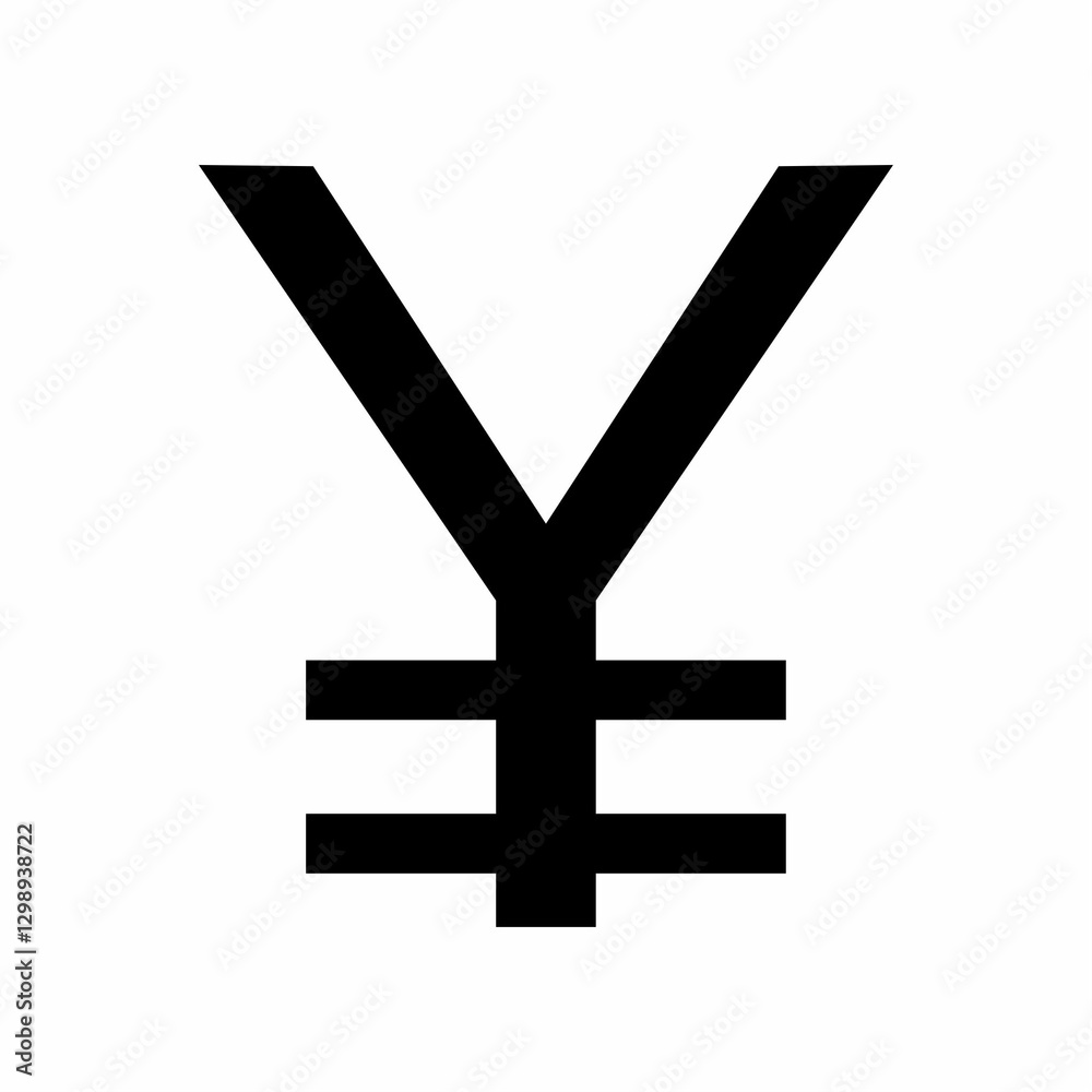 Obraz premium World currency Yen. Flat image 