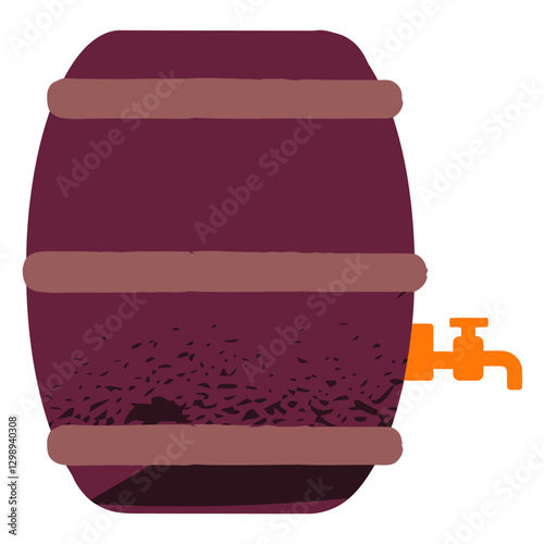 illustration beer keg barrel.
