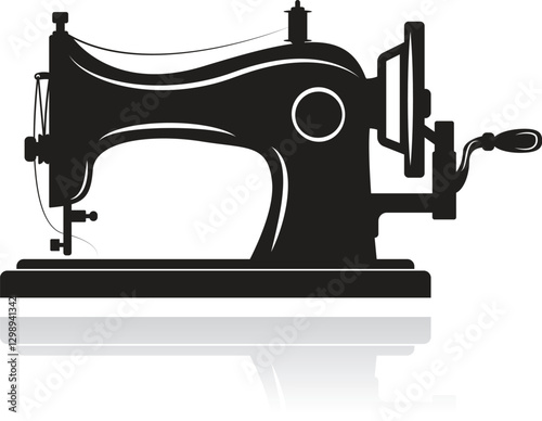 Manual sew machine icon. Simple illustration of manual sew machine icon for web design isolated on white background.