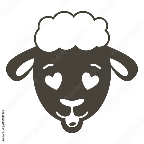 sheep enamoured head muzzle flat.