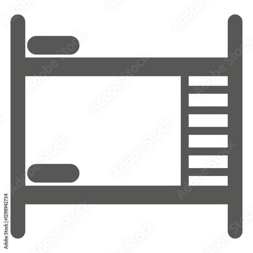 two story bunk bed icon.
