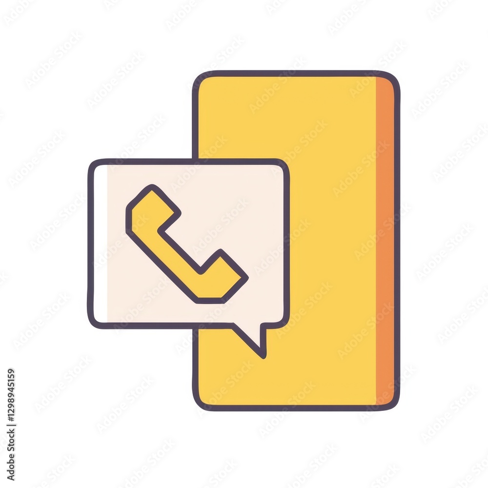 A colorful illustration of a phone icon with a speech bubble, symbolizing communication and messaging. A colorful illustration of a phone icon with a speech bubble, symbolizing communication and messaging.