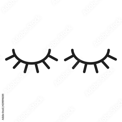 doll eye lashes stroke.