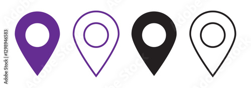 Pin icon vector. Location sign and symbol. destination icon. map pin
