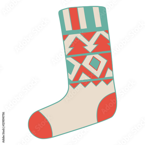 christmas stocking cartoon icon