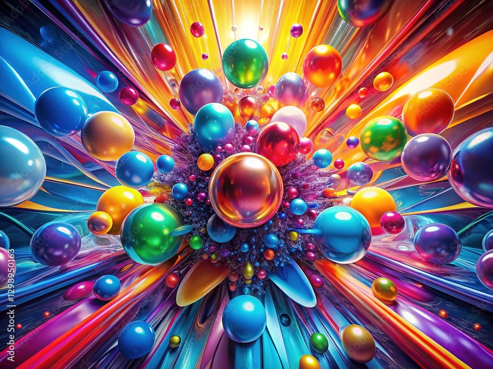 Abstract Digital Art, Psychedelic Colors, Deep Space, Futuristic, Geometric Patterns Abstract Digital Art, Psychedelic Colors, Deep Space, Futuristic, Geometric Patterns