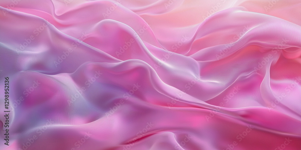 Obraz premium Abstract pink background. Drapery of bright iridescent fabric
