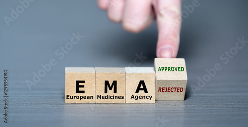 Cubes form the expression EMA (European Medicines Agency) approved.