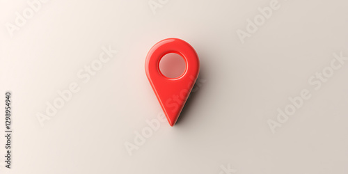 Free Download Red location pin isolated on a plain background. Symbol of navigation, maps, direction, and points of interest. Finding your spot or marking a destination. - GFXLoad