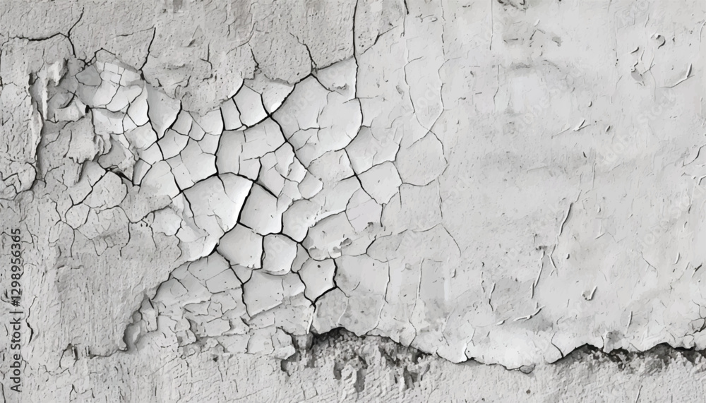 Obraz premium Cracked wall texture background. Wall background. Cracks in a wall. Old weathered wall. 