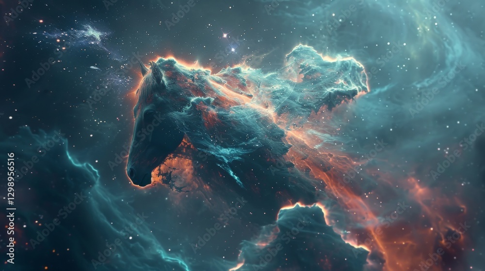 Fototapeta premium The Horsehead Nebula with intricate details