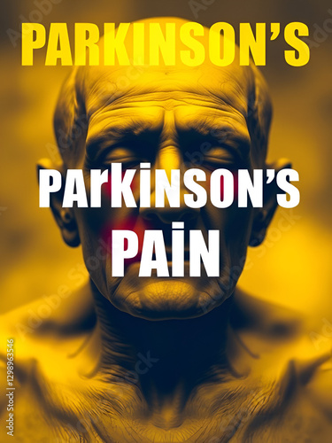Parkinson's Pain: Medical background in subtle shades of yellow and brown, revealing the debilitating effects of Parkinson's disease.