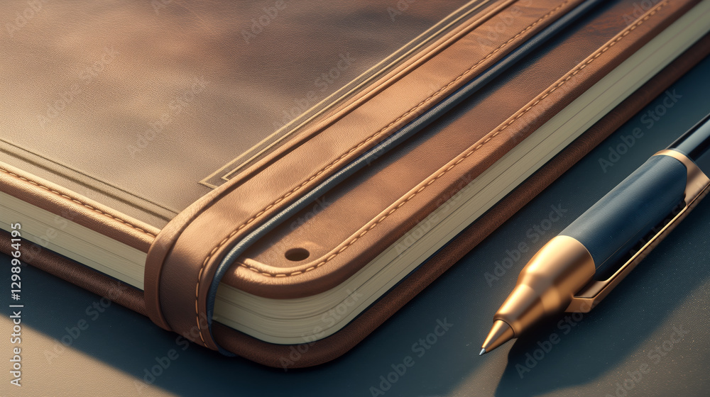 Professional setting close-up of creativity in a writing inspiration journal Professional setting close-up of creativity in a writing inspiration journal