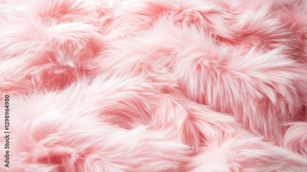 A close-up of a fluffy pink fur fabric with a soft and cozy appearance. A close-up of a fluffy pink fur fabric with a soft and cozy appearance.