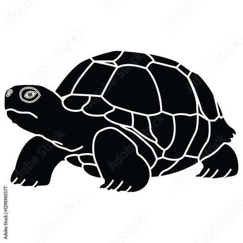   Tortoise outline vector illustration art book