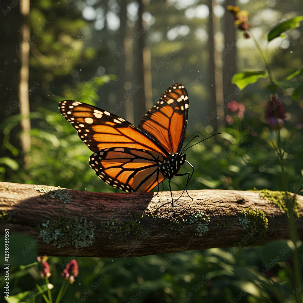 Obraz premium butterfly on flower