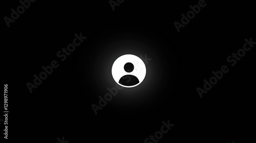 A simple user icon silhouette against a black background.