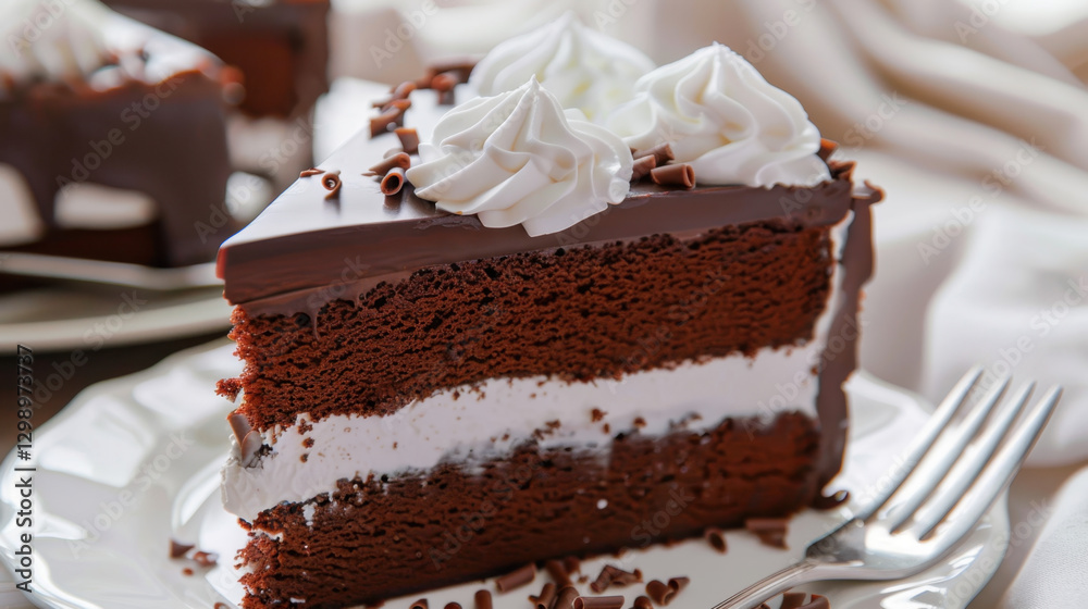 chocolate cake with cream chocolate cake with cream