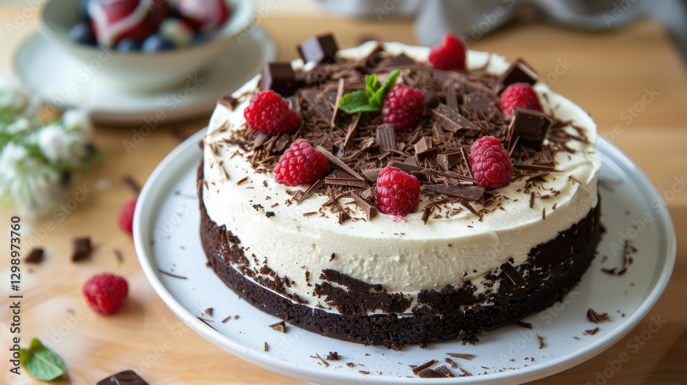 chocolate cake with cream chocolate cake with cream