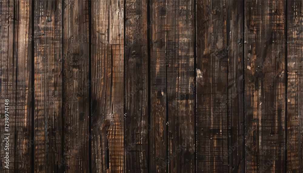 Fototapeta premium Dark wood texture. Wood background. Dark brown panel. 