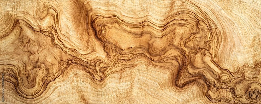 Light brown olive wood shows swirling patterns of wood grain Light brown olive wood shows swirling patterns of wood grain
