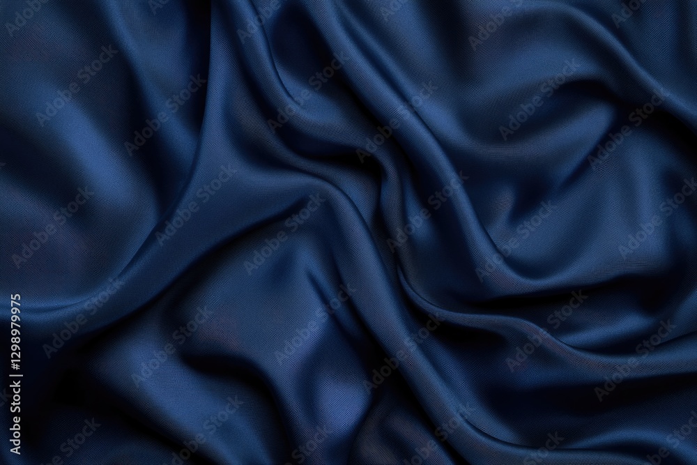 Elegant deep blue silk fabric background with gentle folds. Elegant deep blue silk fabric background with gentle folds.
