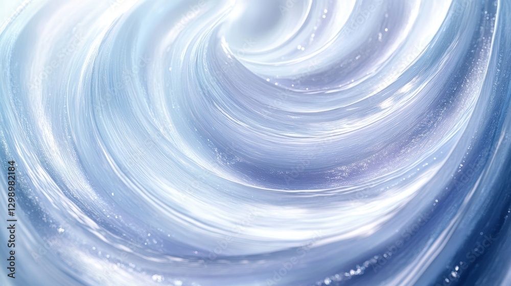 Swirling abstract blue and white waves creating a serene oceanic atmosphere with sparkling details Swirling abstract blue and white waves creating a serene oceanic atmosphere with sparkling details