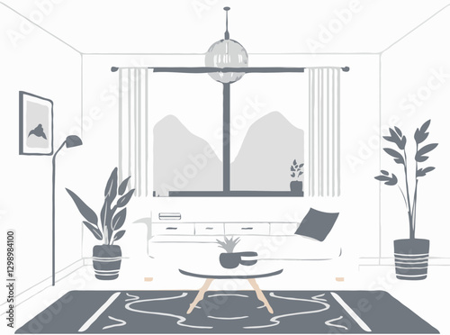 Zen Minimalist Living Space with Decluttered Style