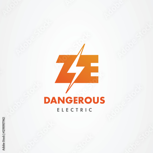 Minimal creative initial based ZE logo and EZ logo. Letter ZE EZ creative elegant monogram