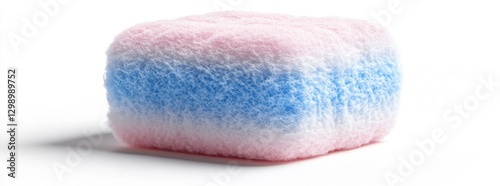 blue sponge on white background