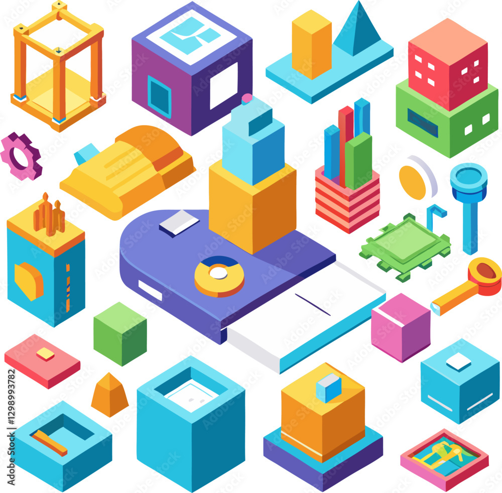 whiteboard-3d-isometric-icons-set whiteboard-3d-isometric-icons-set