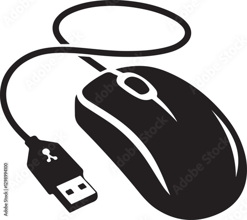 Computer mouse logo vector template design illustration