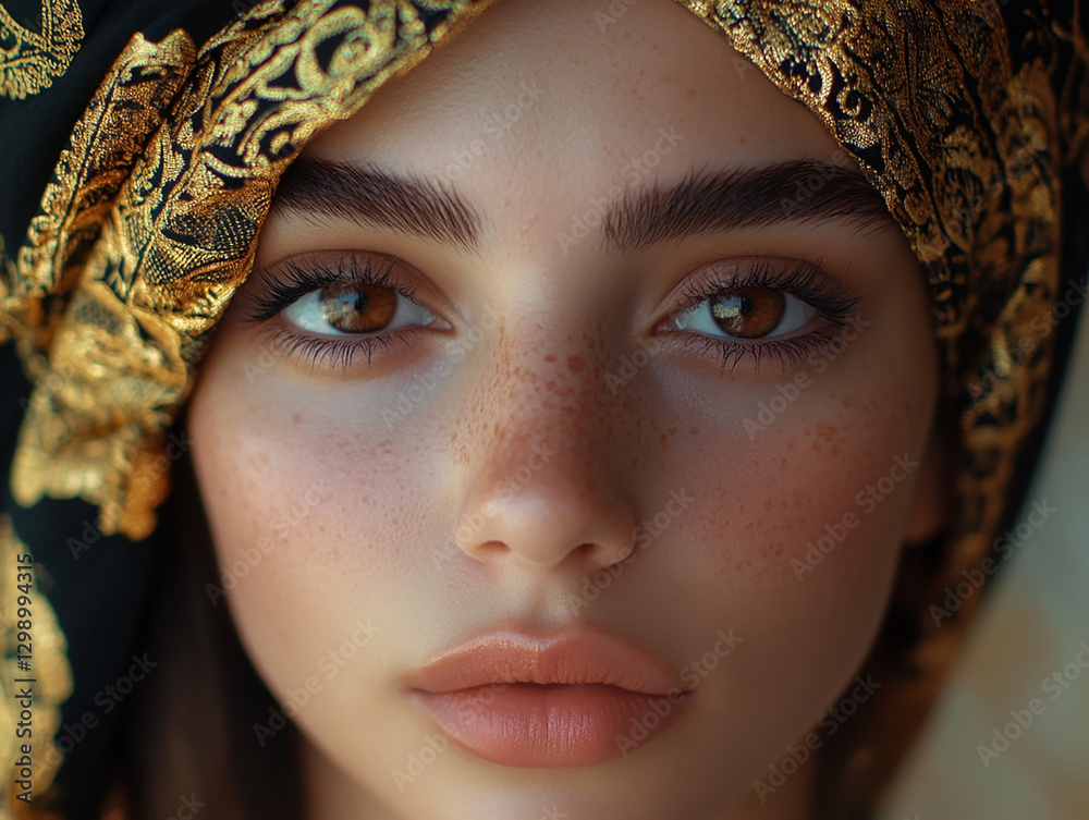 Middle Eastern Arab beauty close-up Middle Eastern Arab beauty close-up