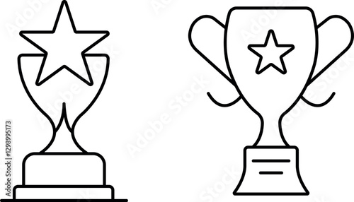"Awards Icon Set - Thin Line Outline Vector Collection"