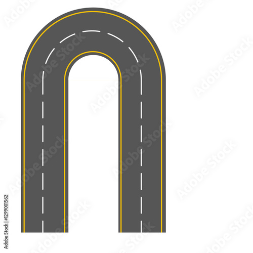 Complete Road Icon Set – Vector Street and Highway Elements for Maps and Illustrations