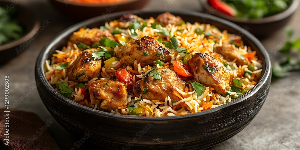a bowl of rice with meat and vegetables a bowl of rice with meat and vegetables