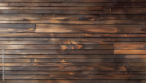 Wooden Plank Background with Natural Grain. Wooden wall. Wood texture. Dark wooden background with planks of wood.
