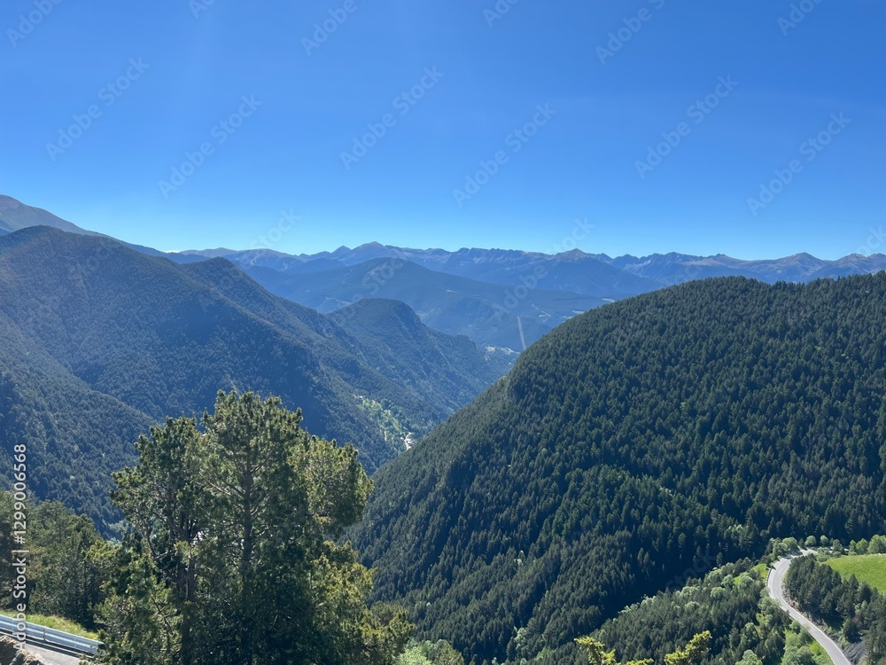 Breathtaking mountain view under a clear blue sky. The green hills stretch far into the distance, offering a serene landscape for nature lovers and travelers. Breathtaking mountain view under a clear blue sky. The green hills stretch far into the distance, offering a serene landscape for nature lovers and travelers.