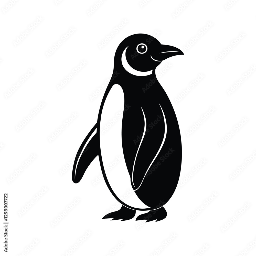 Naklejka premium penguin silhouette vector art illustration