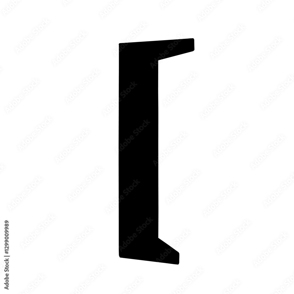 Magic left square bracket symbol in hand drawn style. Vector illustration isolated on white background. For typography, font, shop, logo, alphabet, sales, signboard, education, branding. Magic left square bracket symbol in hand drawn style. Vector illustration isolated on white background. For typography, font, shop, logo, alphabet, sales, signboard, education, branding.