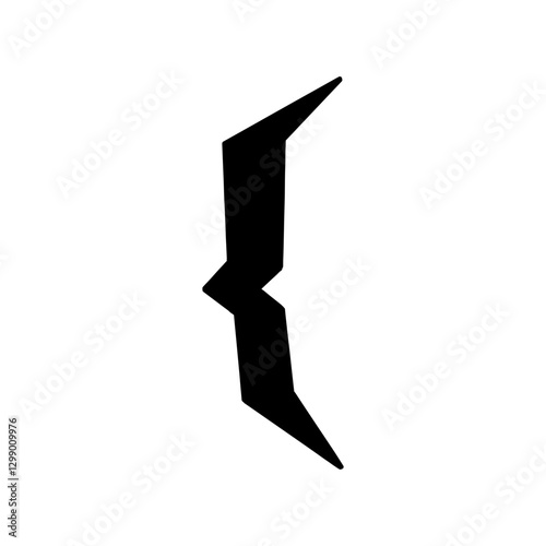 Magic left brace symbol in hand drawn style. Vector illustration isolated on white background. For typography, font, shop, logo, alphabet, sales, signboard, education, branding, presentation.