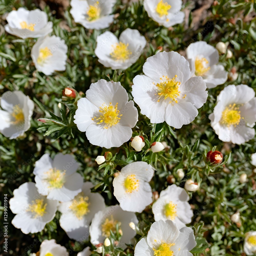 Rockrose with White Blossoms Rockrose with White Blossoms