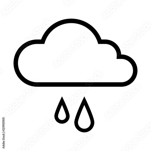rain cloud icon symbolizing rainy weather or precipitation.