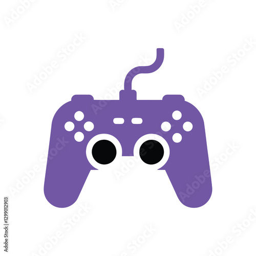 High quality game controller vector icon featuring a modern and minimalistic gaming gamepad icon vector illustration. Perfect for video game logos, esports branding, mobile apps, streaming graphics.