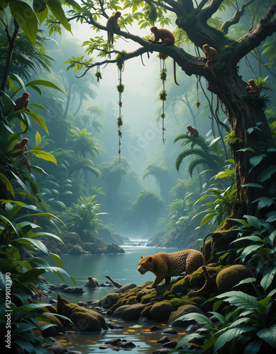 The Jungle’s Hidden Connections – A Rainforest Food Web