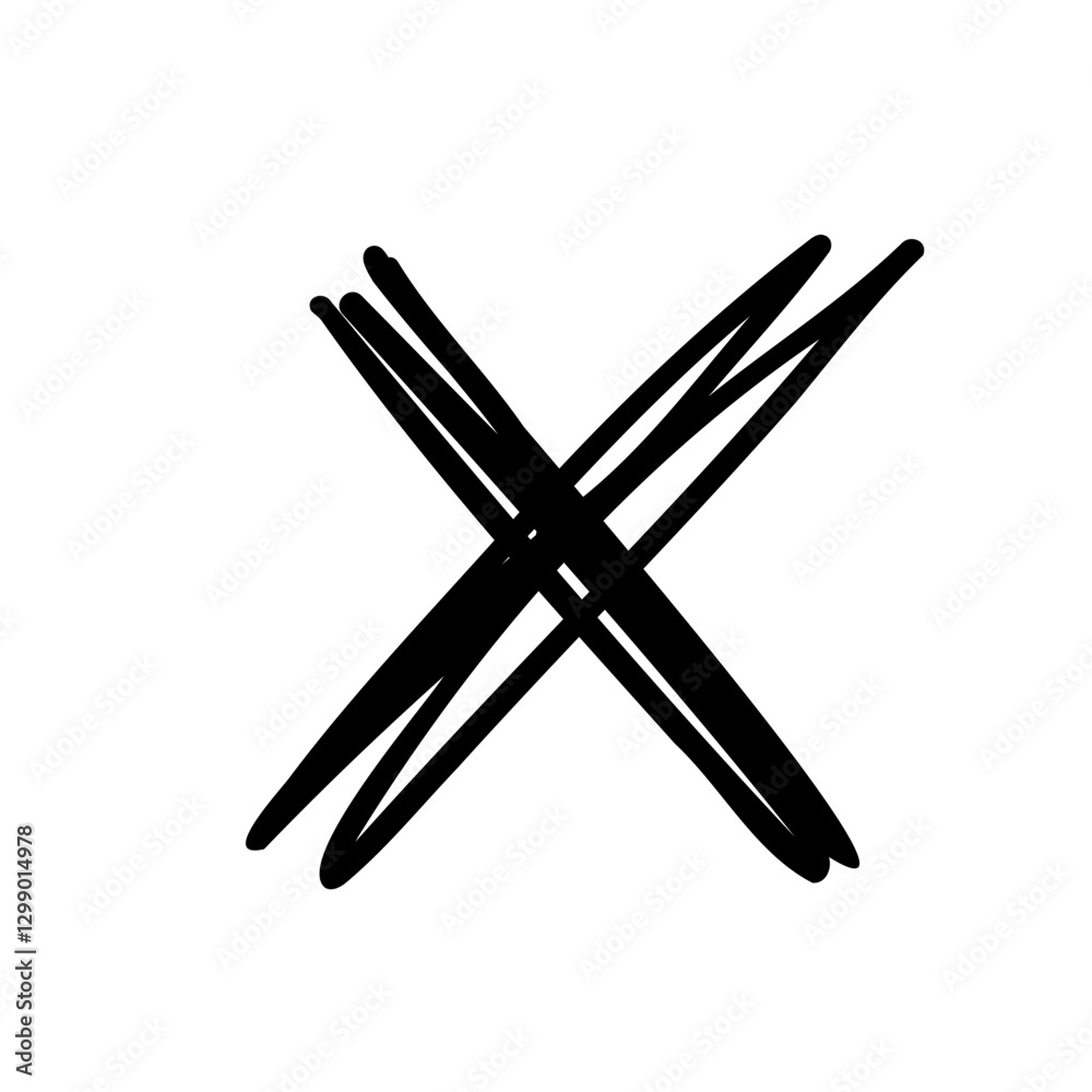 Handwritten letter x of latin english language. Black font symbol in hand drawn doodle style. Vector illustration isolated on white background. For presentation, logo, branding, font, education. Handwritten letter x of latin english language. Black font symbol in hand drawn doodle style. Vector illustration isolated on white background. For presentation, logo, branding, font, education.