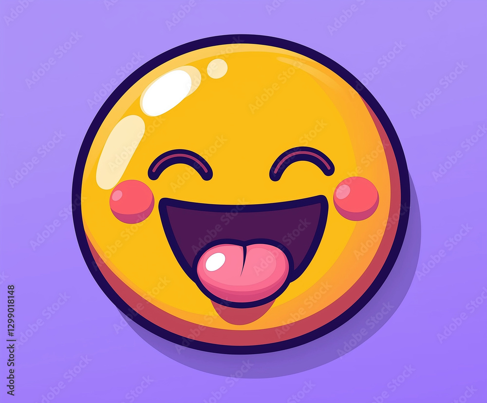 Fototapeta premium happy smiley face with smile