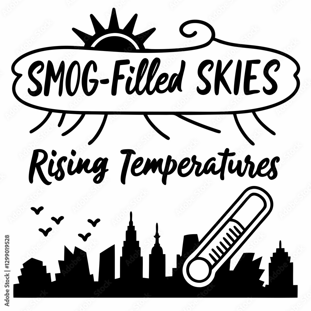 Obraz premium Here is a stunning design featuring a air pollution theme, available in vector format along with EPS for printing and EPS for viewing. The vector format allows you to easily customize
