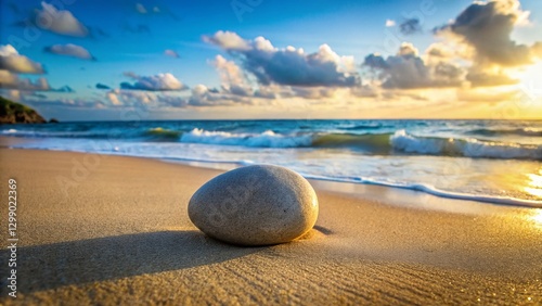 Serene Beach Stone: Jamaica & Galveston Island Coastal Serenity