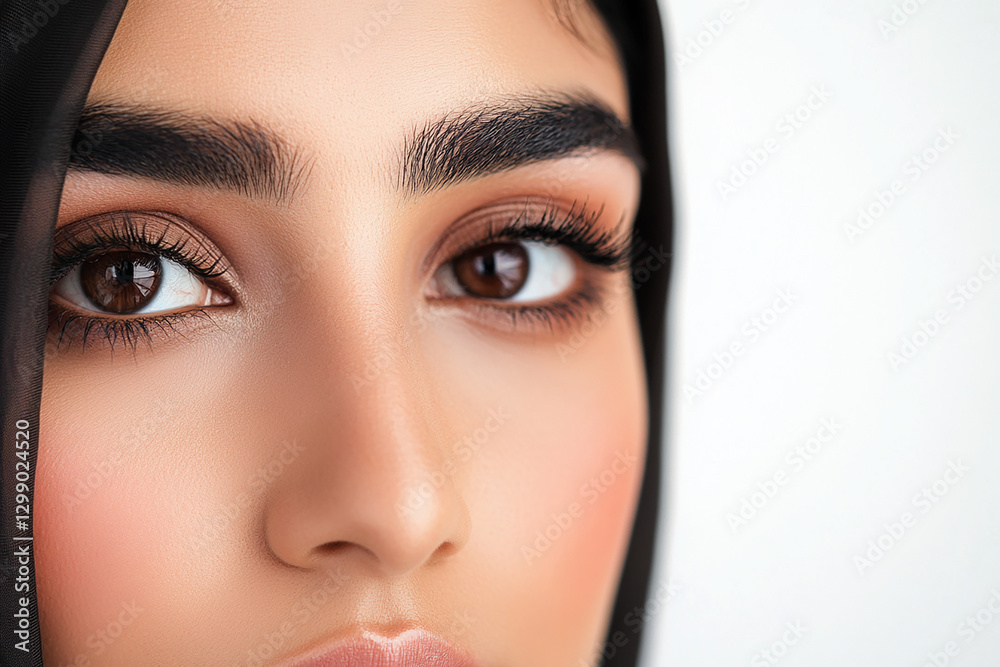 Naklejka premium Middle Eastern Arab beauty close-up